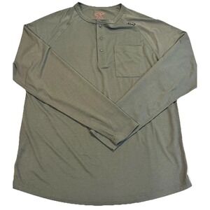 KETL Departed Featherweight Performance Henley Pocket Long Sleeve Sz Large Green